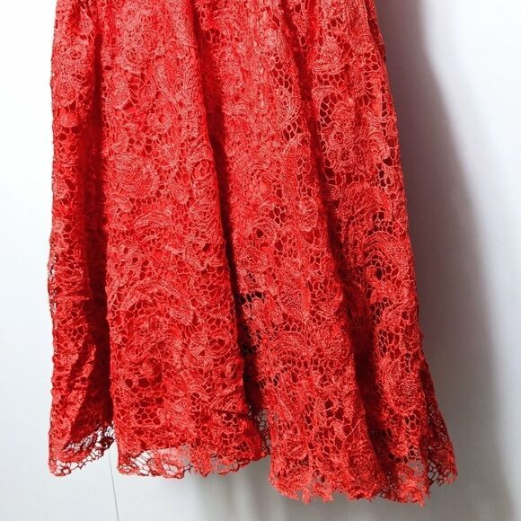 NWT CLOCOLOR Coral Lace Party Midi Dress XL - Picture 6 of 8